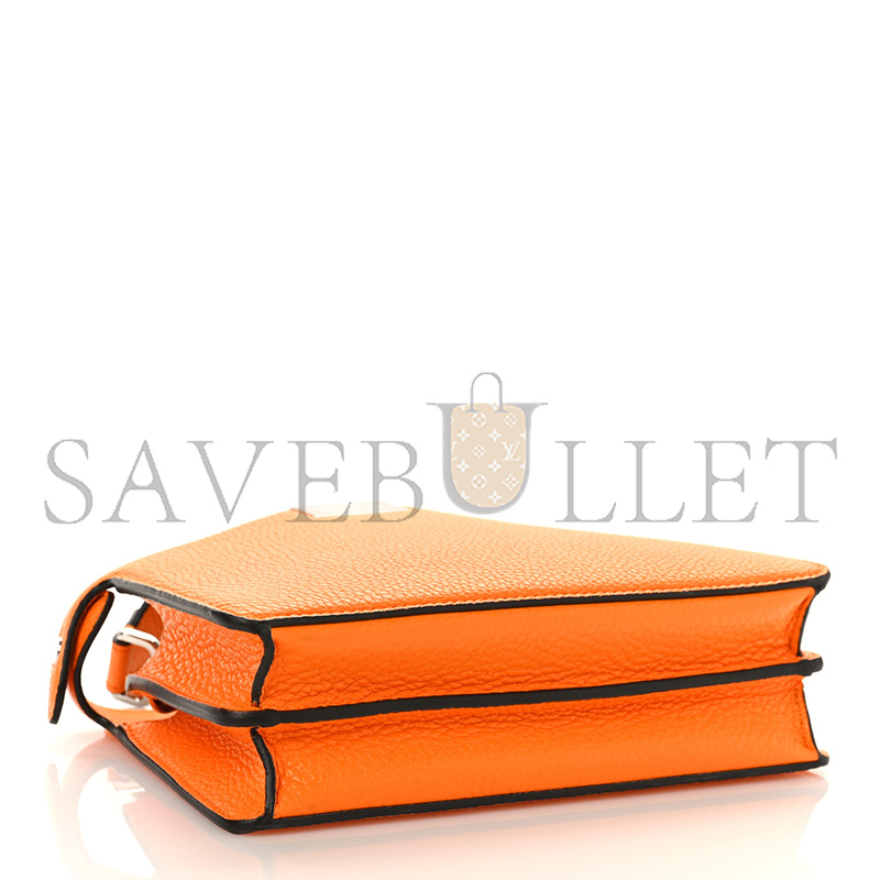F**di cuoio romano vitello cover bi-color peekaboo i see u x cross satchel orange (23*14.5*6cm)